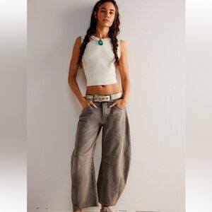 SOLD 
We The Free Good Luck Mid-Rise Barrel Jeans